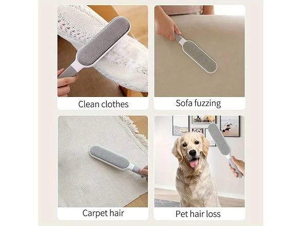 Double-Sided Pet Hair Remover Brushes