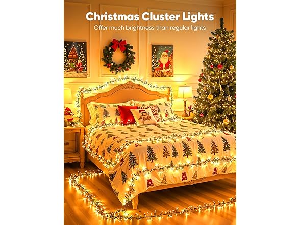 Brightown Minetom Battery Operated Christmas Lights Outdoor, 2 Pack