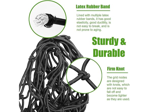 WSSROGY 4' x 6' Cargo Net Stretches to 6' x 12'