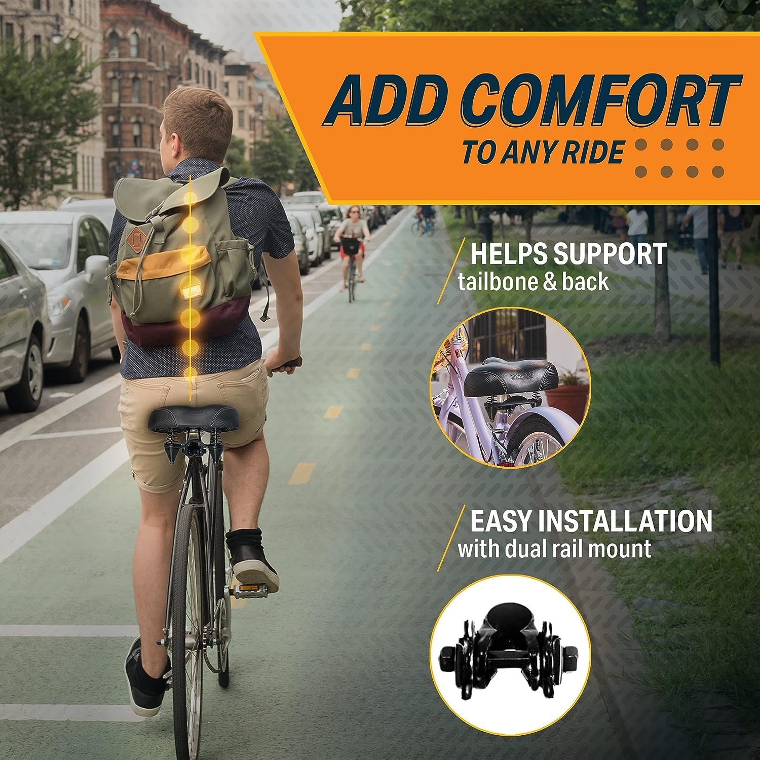 Oversized Bike Seat with Springs - Gallery 18