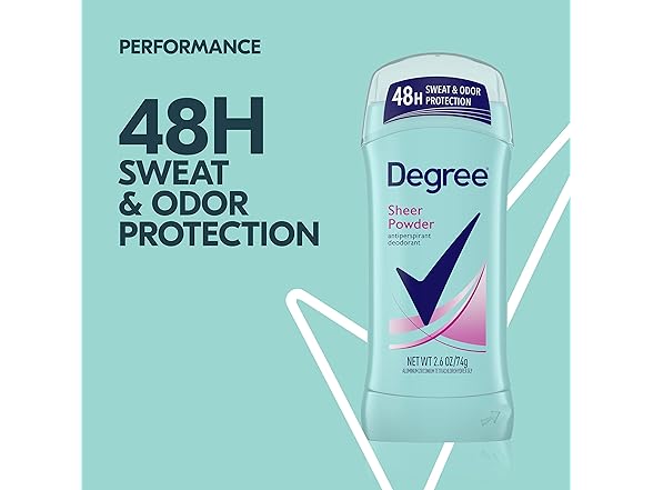 Degree Original Deodorant Sheer Powder 2.6oz 6pk