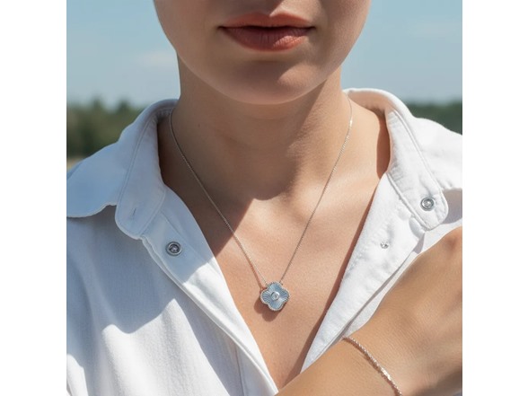 Diamond Clover Medallion Necklace