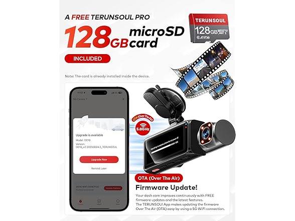 Terunsoul 3 Channel 4K Dash Cam