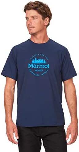 MARMOT Men's Culebra Peak Short Sleeve Tee Shirt, Arctic Navy, Small