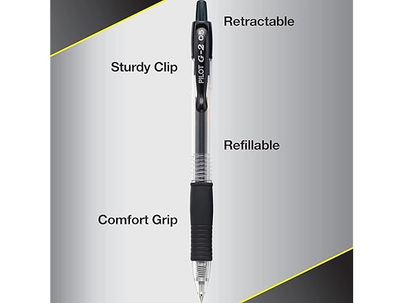 PILOT G2 Premium Rolling Ball Gel Pens, Extra Fine Point, Black Ink