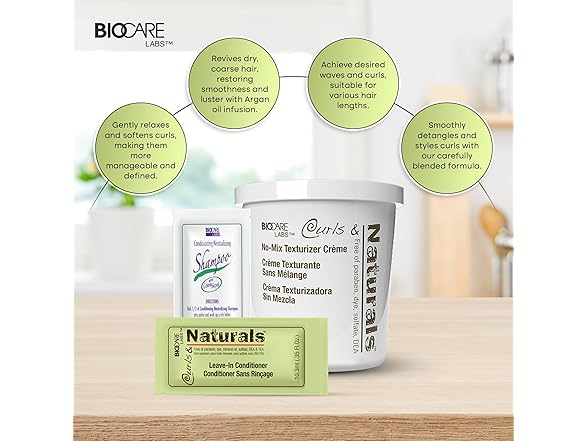 Curls & Naturals Texturizer Hair Softener with Moroccan Argan Oil