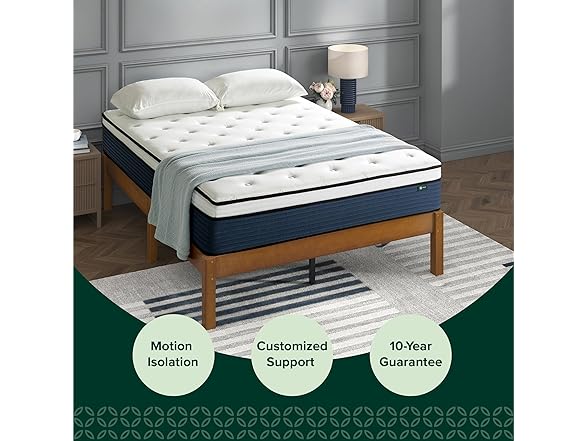 ZINUS 12" Comfort Support Hybrid Mattress