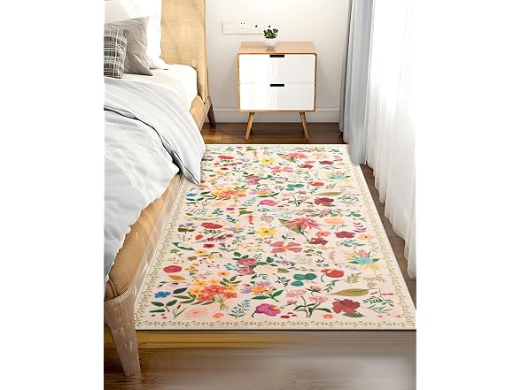 Boho Washable Area Rug 4x6
