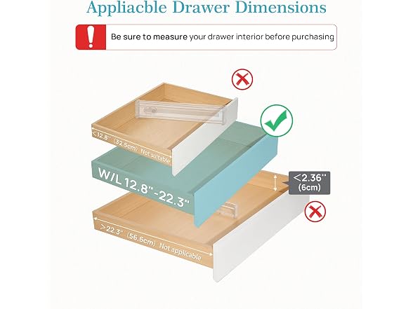 Vtopmart Expandable Drawer Dividers, 8 Pack