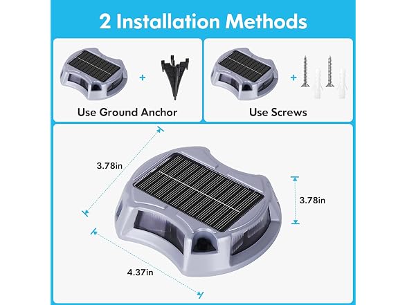 Bosceos Solar Driveway Lights 16-Pack