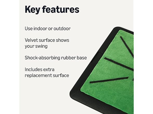 Golf Swing Path Hitting Practice Training Aid, 16" x 12"