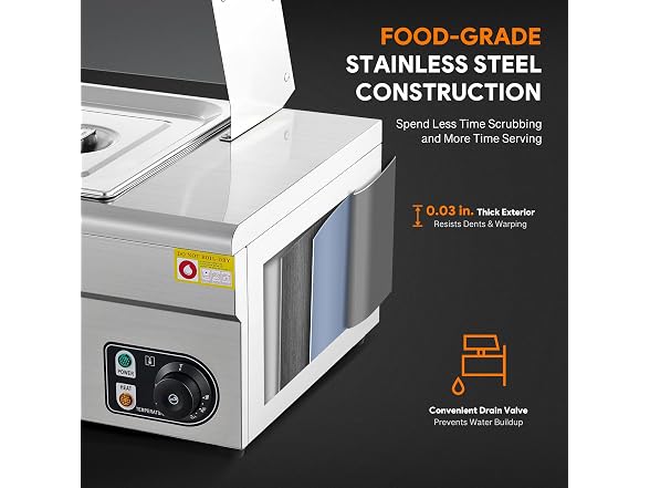 WILPREP 5-Pan Commercial Food Warmer