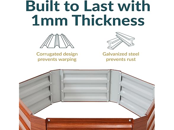 Sunnydaze 11.75" H Raised Metal Garden Bed