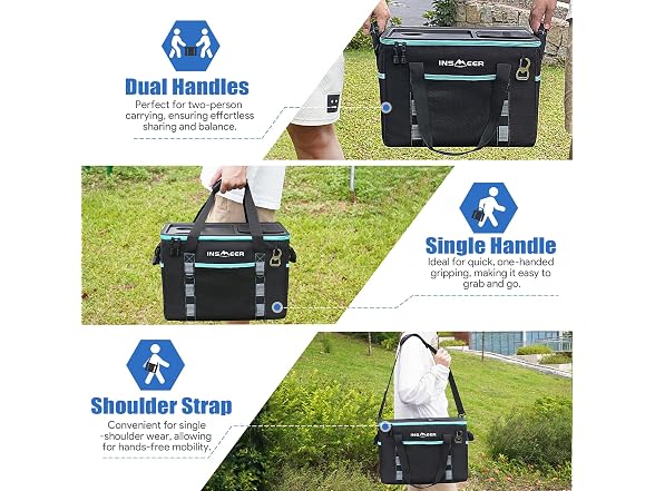 INSMEER Soft Cooler Bag W/ Hard Shell