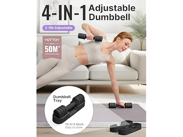 YOTTOY Adjustable Dumbbell