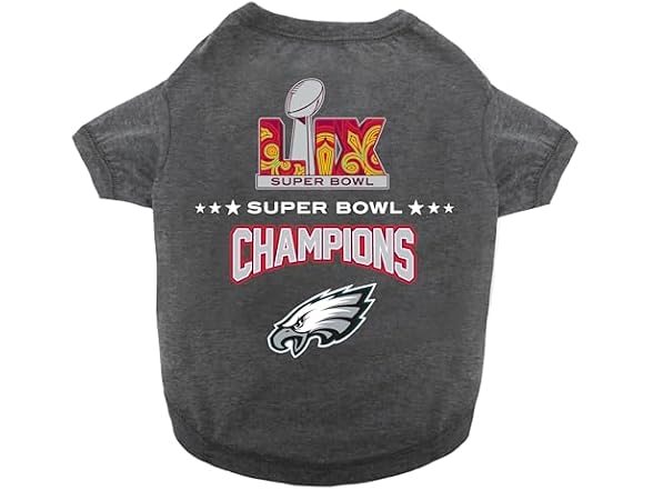 Pets First NFL Champion Dog T-Shirt, Medium, 