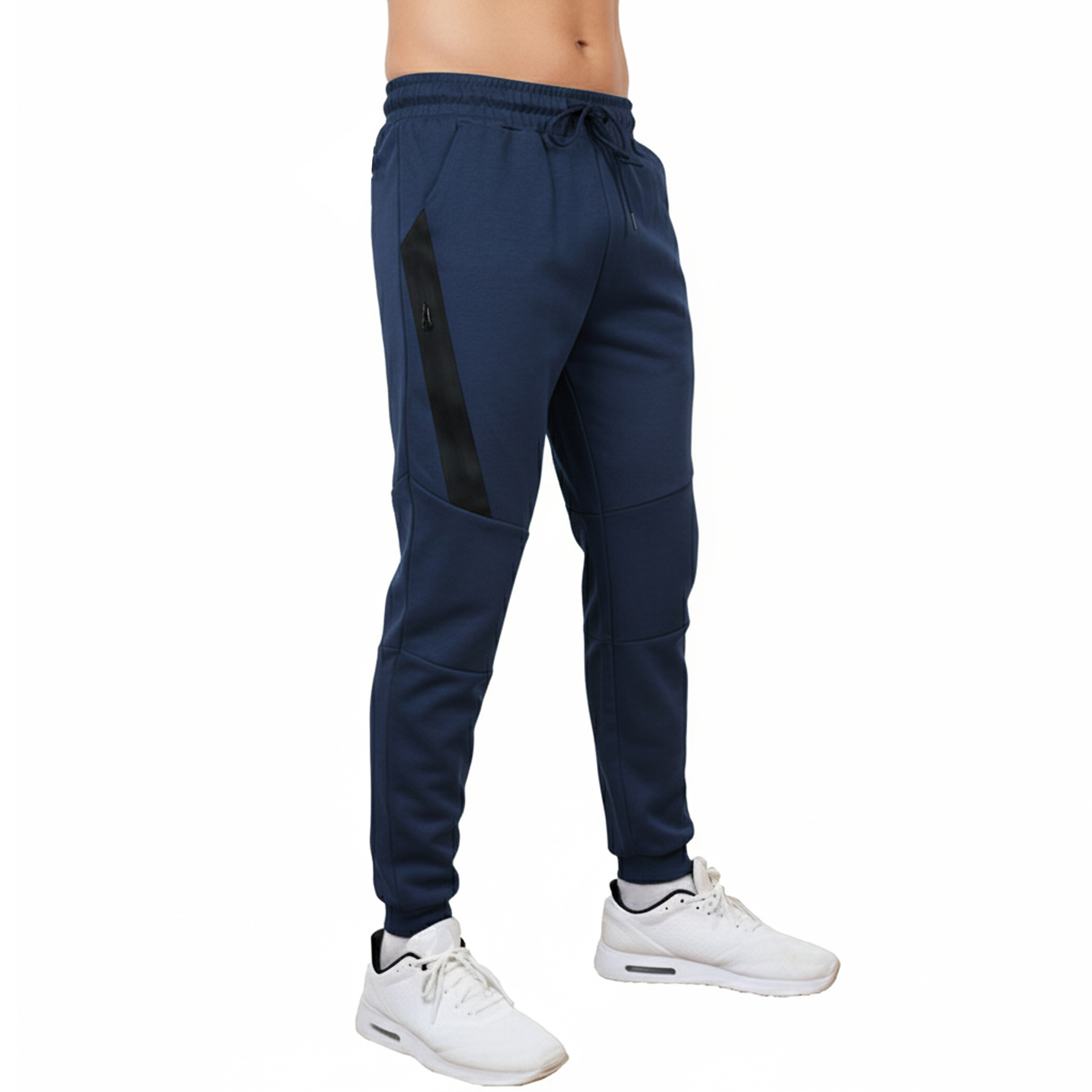 3Pk Asst Mens Tech Joggers w-Stripe Zip Patch - Gallery 21