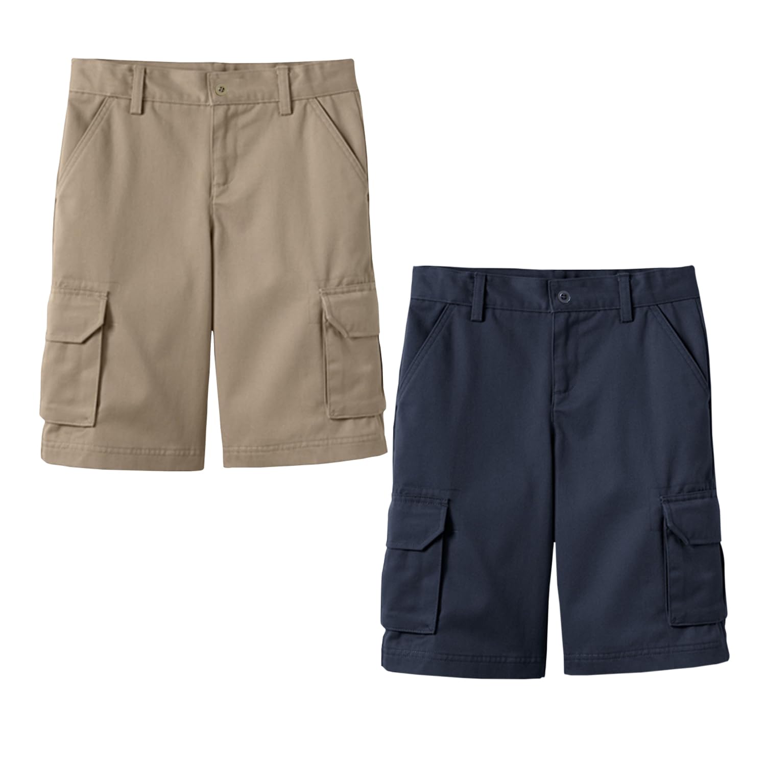 2PK Boys Stretch Cotton Cargo Shorts - Gallery 15