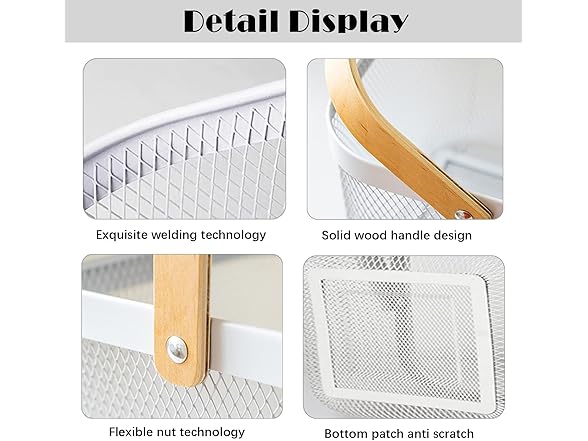 Tlingsd 2 Pack Metal Picnic Baskets