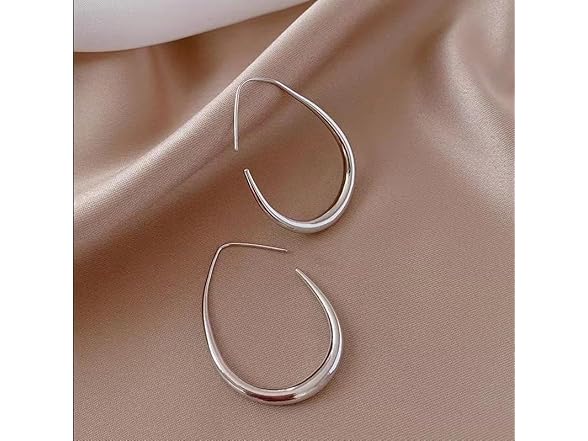 Teardrop Gold Hoop Earrings Women