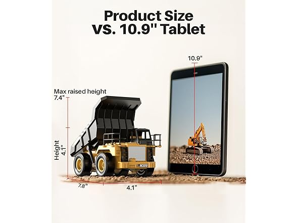 Geyiie RC Dump Truck Toy for Kids