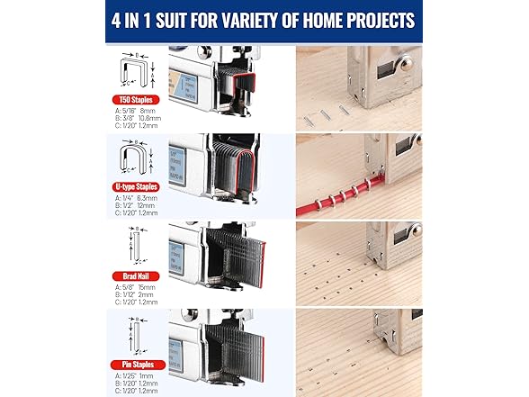 WORKPRO 4-in-1 Staple Gun