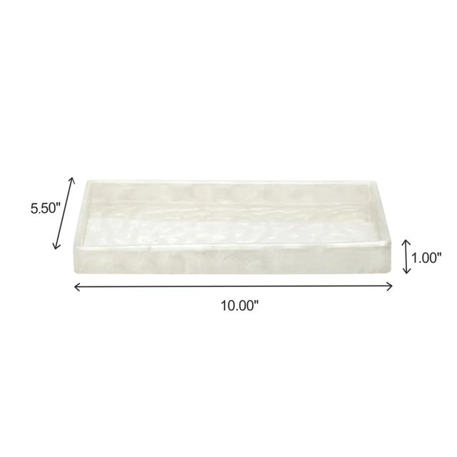 J&V Textiles 7 Pc Resin Bathroom Accessories Set IVORY - Gallery 13
