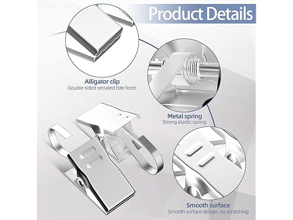 SMLBJUTE Small Curtain Hooks for Drapes