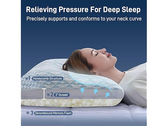 Cotelovo Memory Foam Pillows 2 Pack King