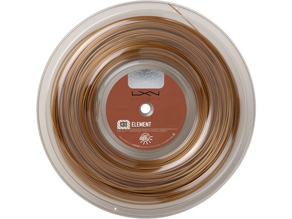Luxilon Element 130 Tennis String - 200m Reel, Brown