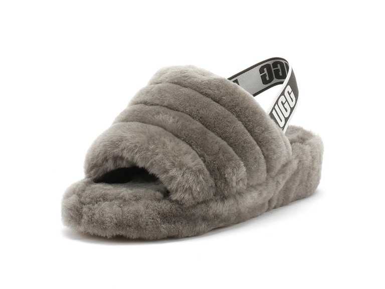 Ugg 1095119-CHRC 6 Ugg Fluff Yeah SlIde Women's Shoes Charc