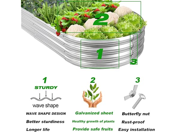 Rakukiri Raised Garden Bed Planter