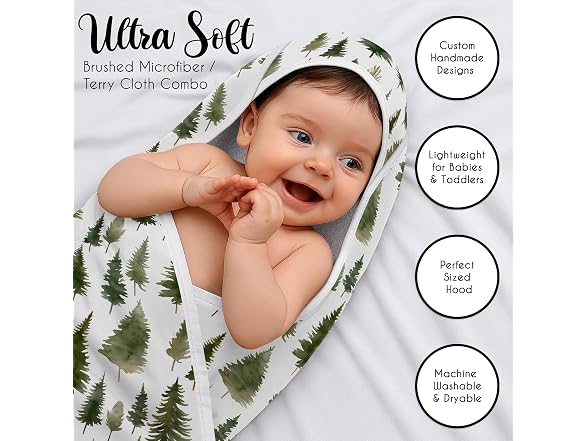 Sweet Jojo Designs Hooded Baby Towels (Sage G