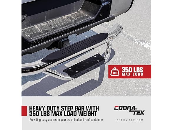 Cobra-Tek HS-007 36" Round Tube Double Hitch Step