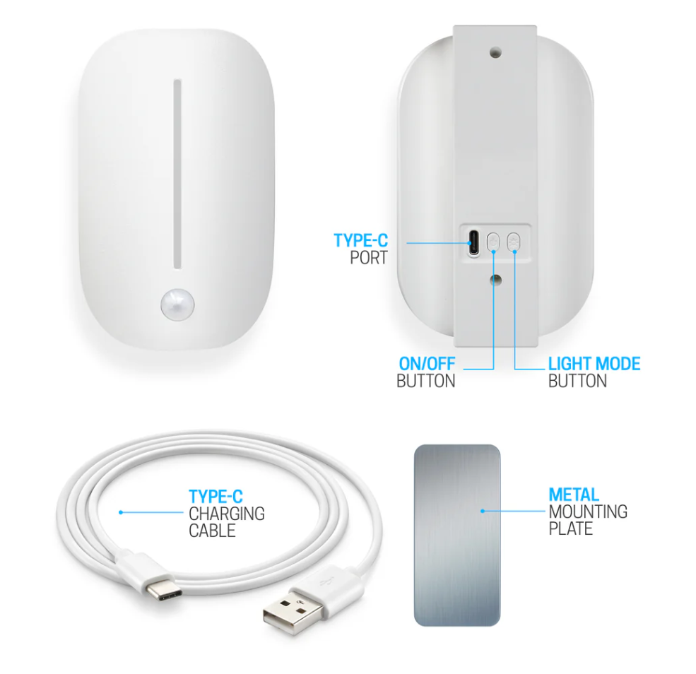 Aduro Rechargable Wall Sconce Light - Gallery 9