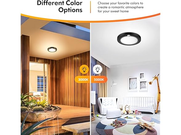 Brightever 2-Pack Motion Sensor LED Ceiling Lights