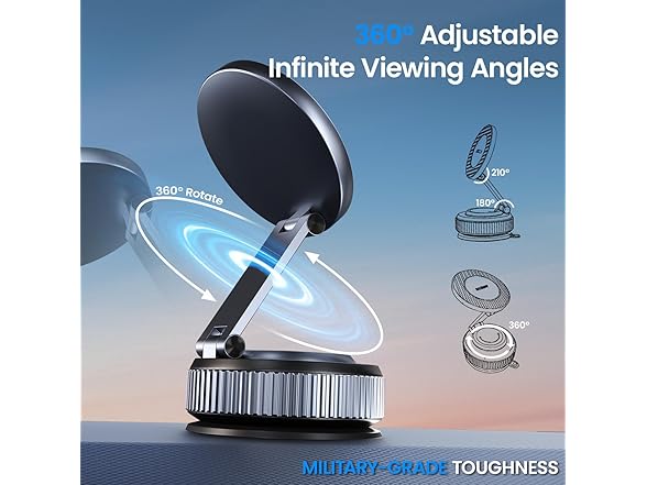 BEEGROW Folding Magnetic Car Phone Holder