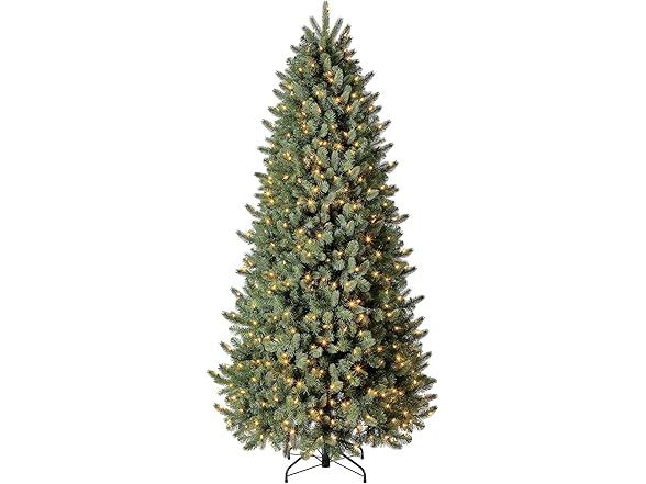 7.5 ft Pre-Lit Vermont Spruce Quick Set Artificial Christmas Tree