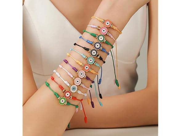 YWOYWO Colorful Evil Eye Bracelet