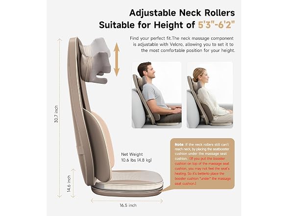 Flekzo Shiatsu Back Massager Chair Pad