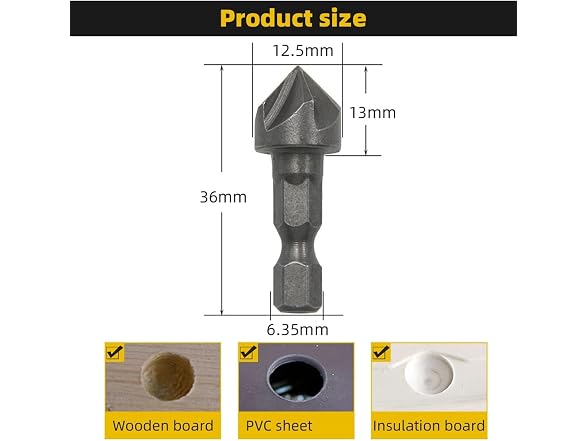 EdvenA AAP-Tool-380 3pc Chamfering Countersink Bit