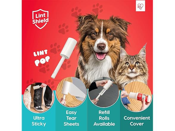 IRIS USA Extra Sticky Lint Roller