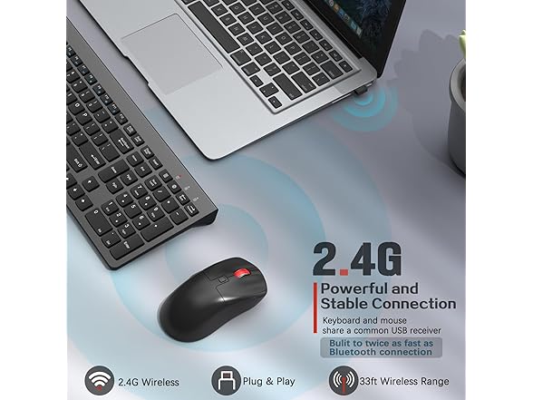GAMCATZ Wireless Keyboard and Mouse Combo
