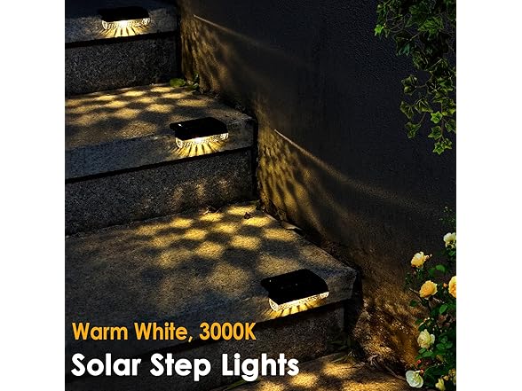 24 Pack Solar Step Lights (Warm White)