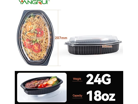 30 Pack Reusable To Go Food Containers