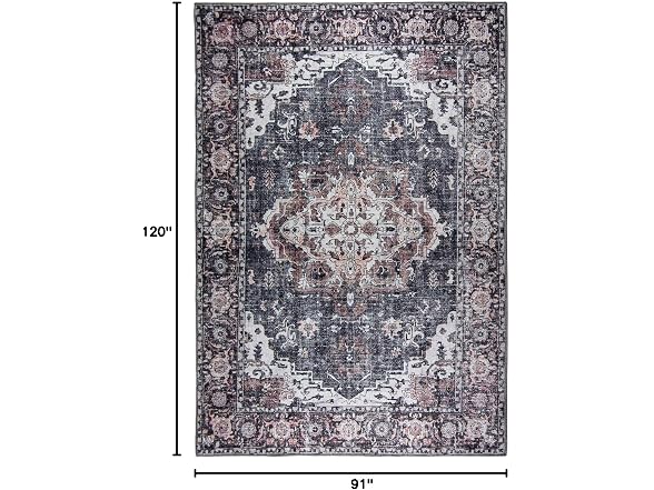 L'Baiet Jasmine Grey 8x10 Runner Rug