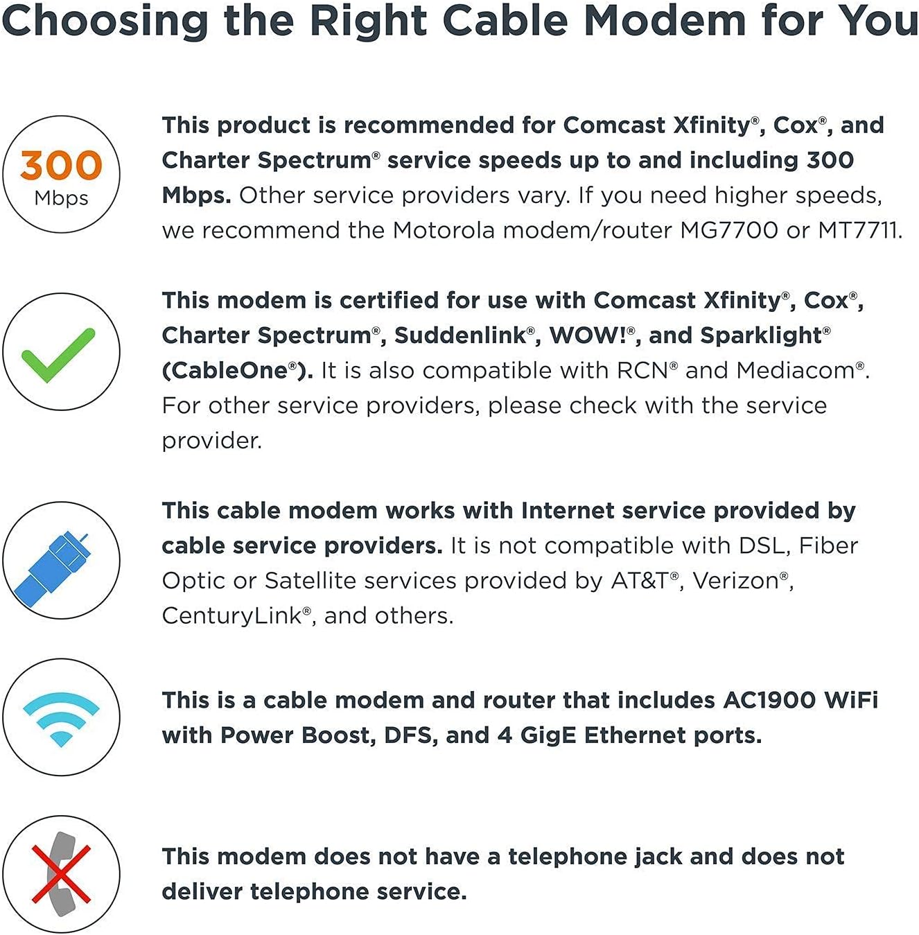 Motorola Wi-Fi Router Combo with Power Boost (Open Box) - Gallery 12