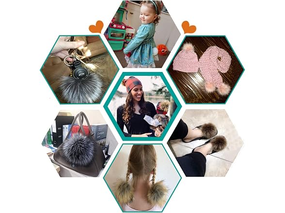 Faux Fur Pom Pom Balls DIY Fox Fur Fluffy