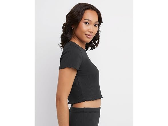 Hanes Women (3X) Originals Rib Cropped Tee