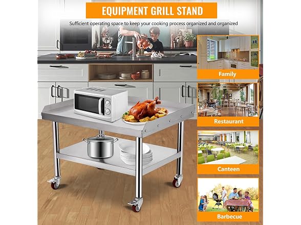 Equipment Grill Stand Table Stainless Steel 24x28x24